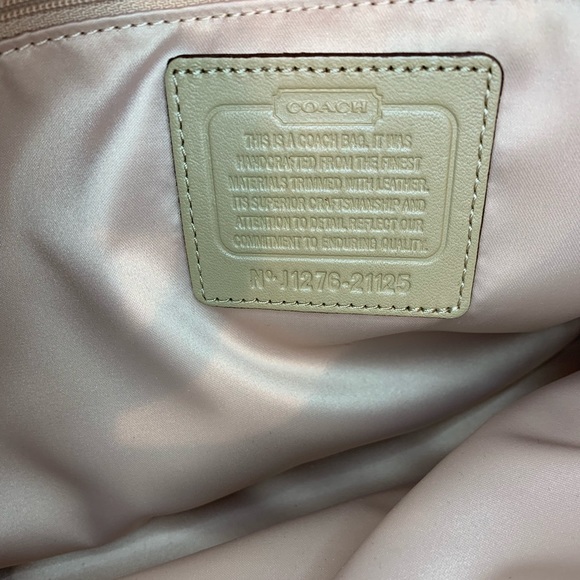 Fabric and Leather Coach Purse - Picture 6 of 8